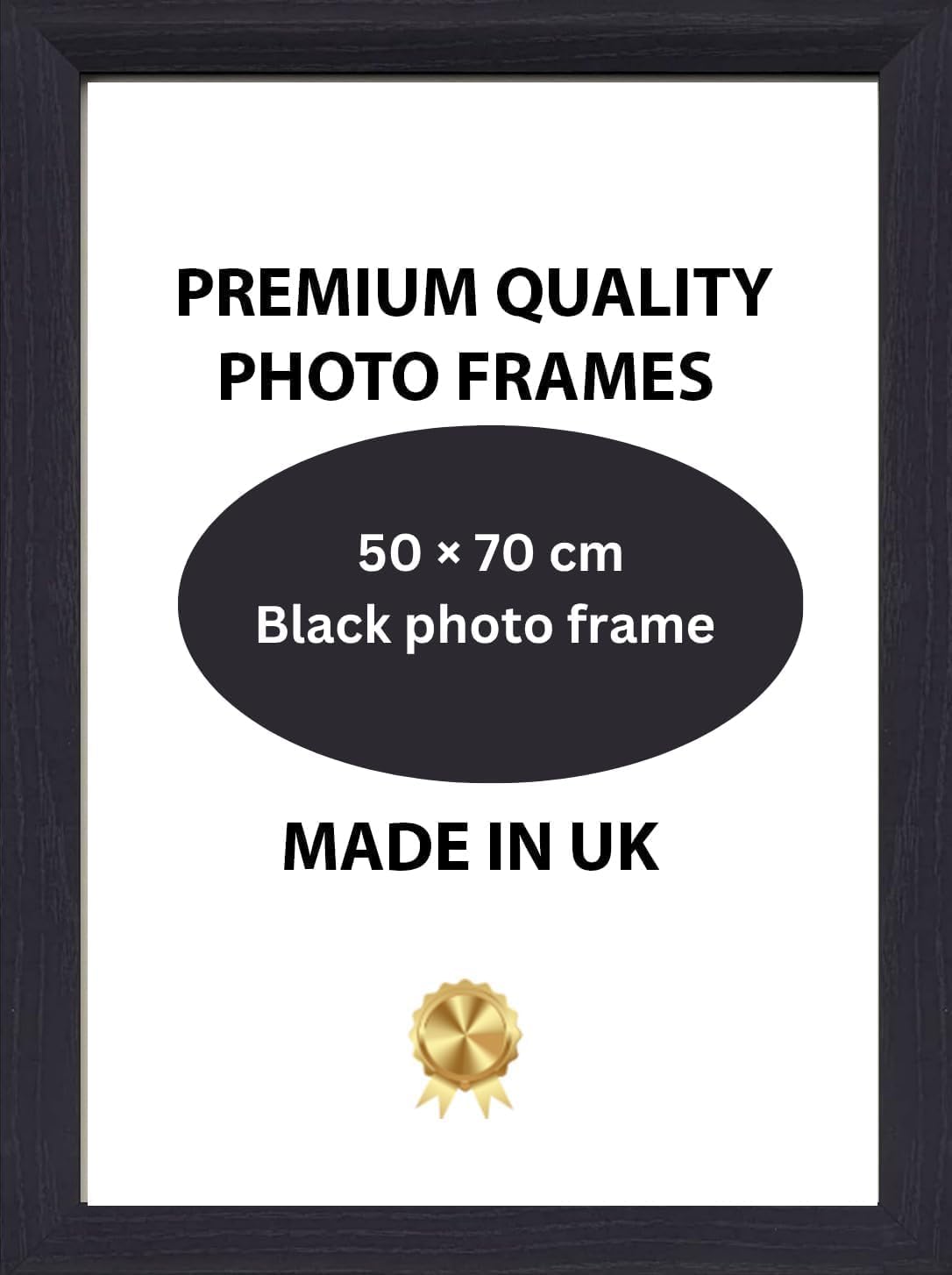 Photo Frame – Black Picture Frame for Wall Art, Stylish Photo Frames & Picture Frames – Home Decor Display (50×70)
