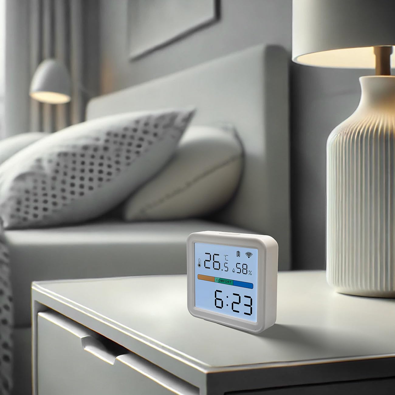 Luminea Home Control Temperaturlogger: 4er-Set WLAN-Temperatur-und Luftfeuchtigkeitssensor, Datenlogger (Thermometer Elesion, WLAN Temperaturmessung, Klima)