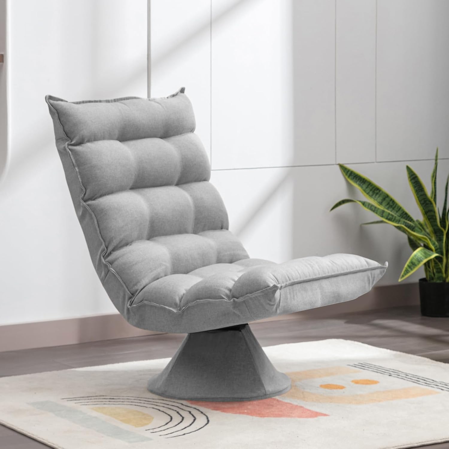 ijuicy Swivel Gaming Floor Chair, 360 Degree Recliner