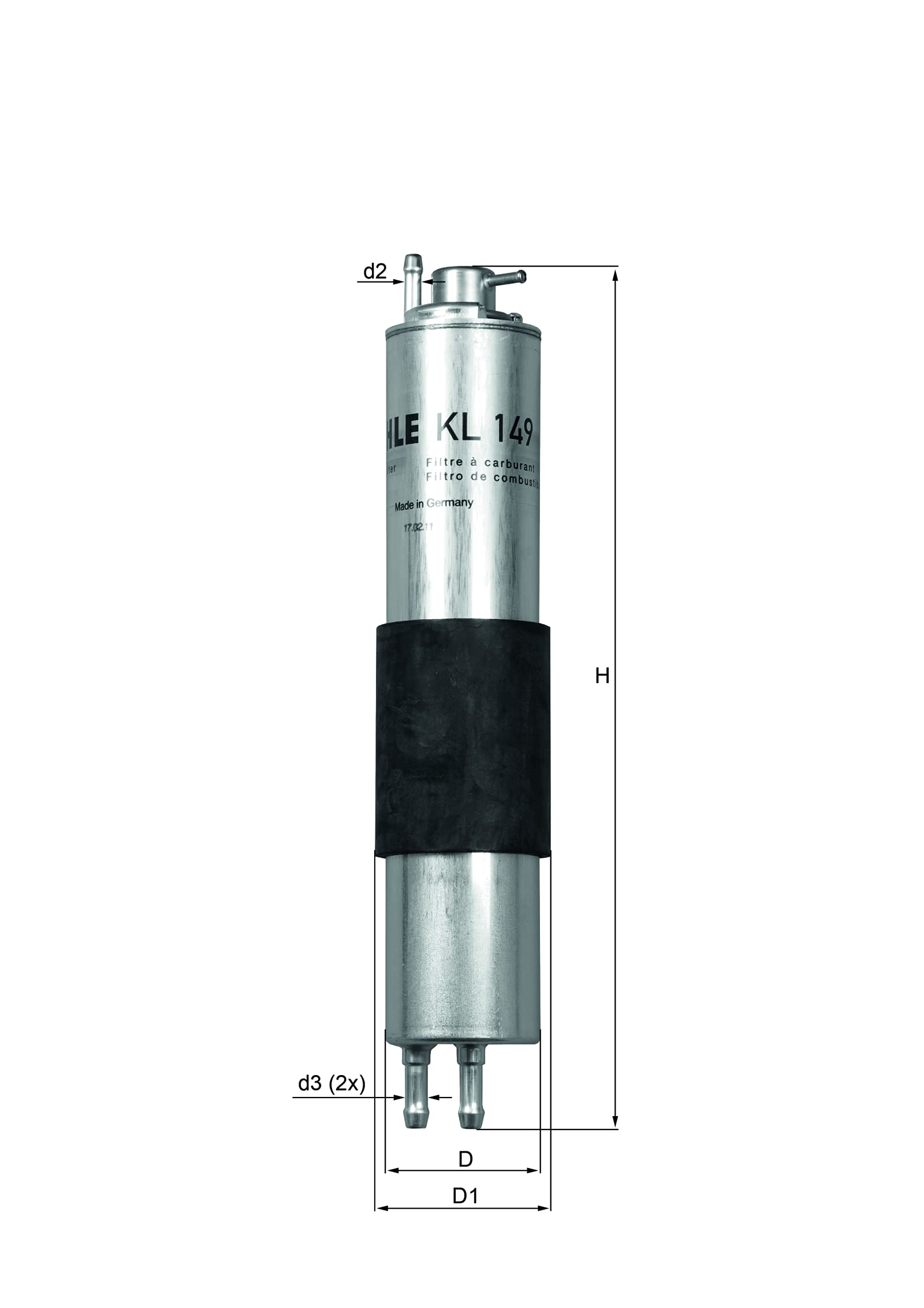 MAHLEKL 149 Fuel Filter