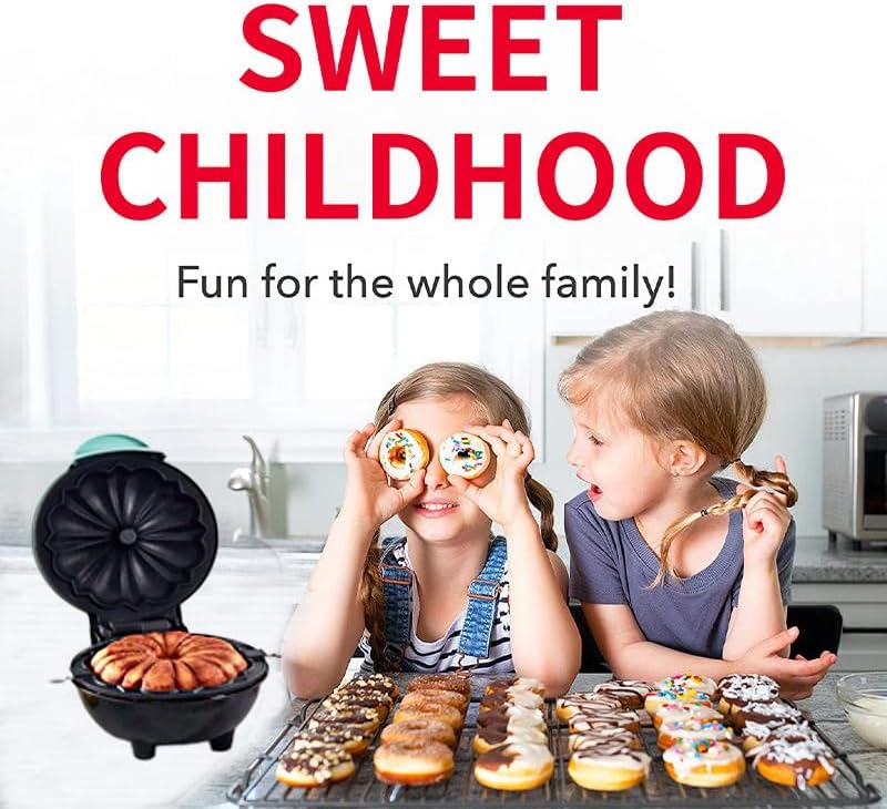 Miniatura 3 de Mini máquina para hacer donas, máquina para hacer donas para el hogar, perfecta para aperitivos y entretenimiento, postres de desayuno