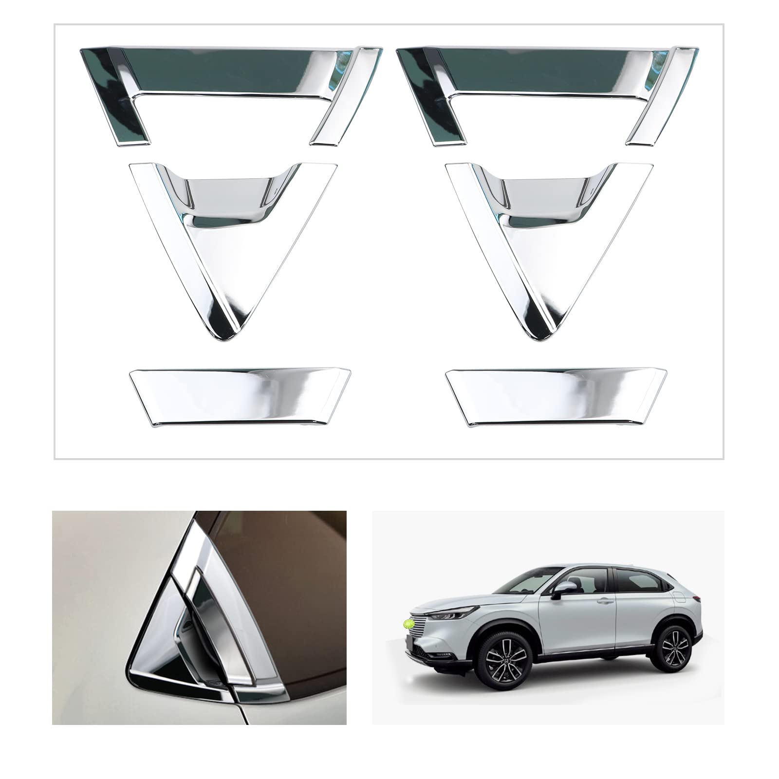 Amazon Huahao 新型 ホンダ ヴェゼル Rv系 二代目 アクセサリー 内装 ガーニッシュ 専用パーツ カスタムパーツ リアドア ハンドル プロテクター インストルメントパネル 車 バイク