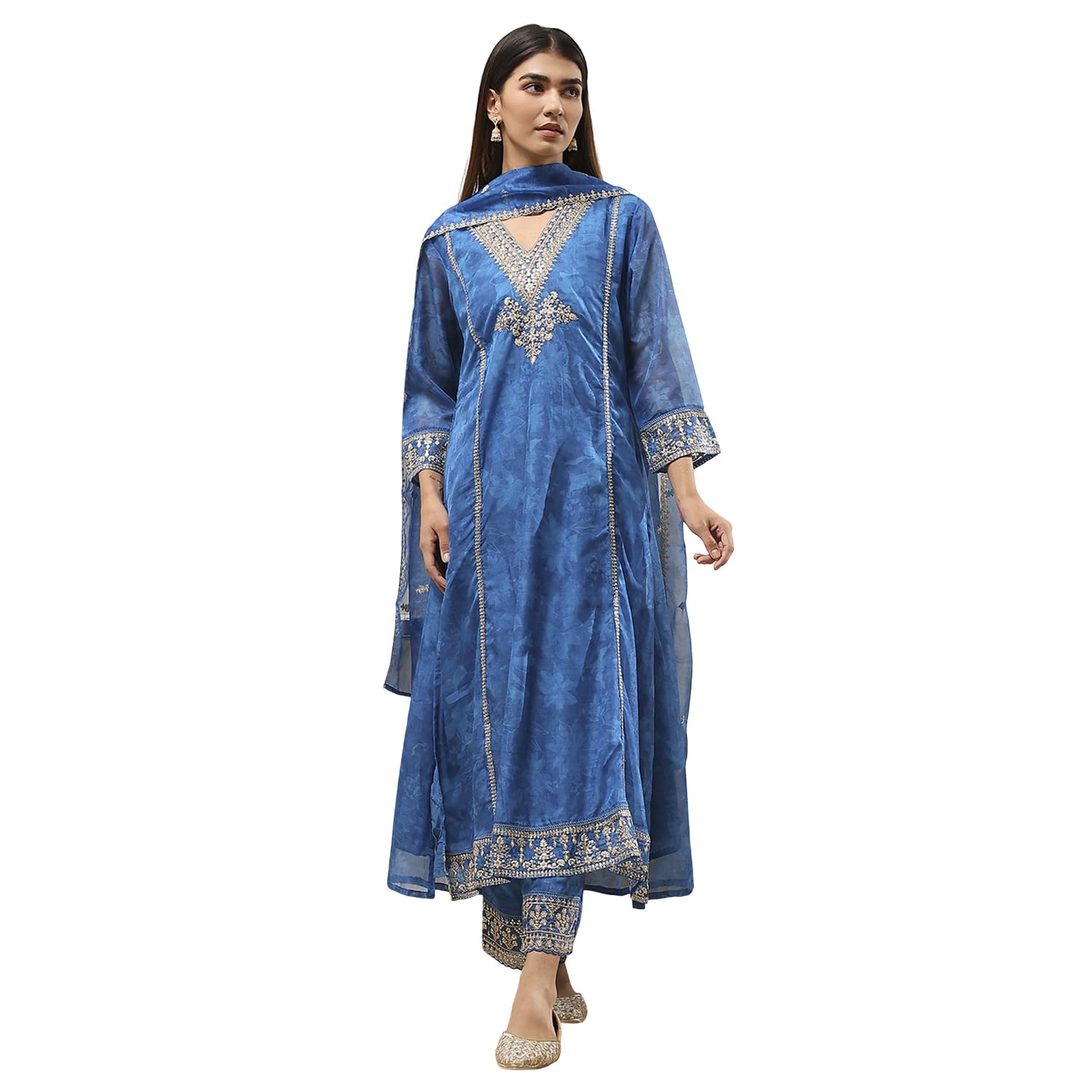 biba Women Polyester Straight Dyed Suit Set-picture-28