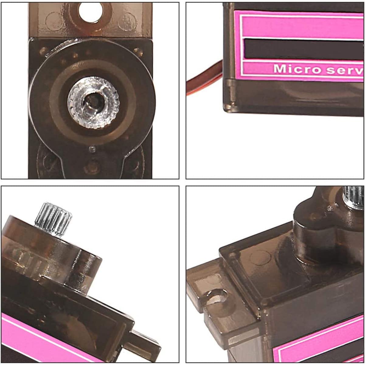 Greluma 4 STK 9G Mikro Servomotor, Metallgetriebemotor Kit für RC Auto Roboter Hubschrauber, Mini Servos für Arduino Projekt