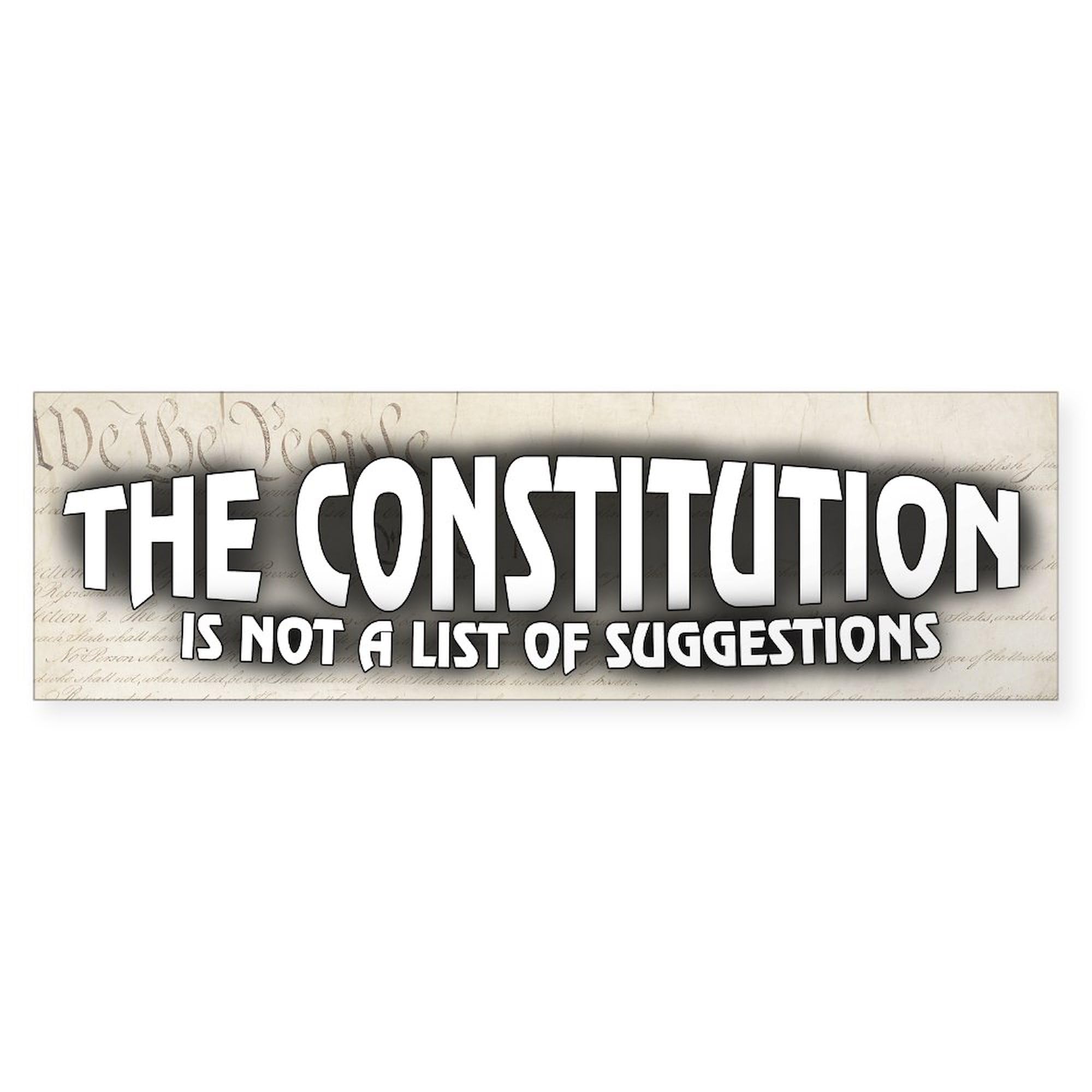 CafePress Constitution Sticker (Bumper) 10"x3" Rectangle Vinyl Bumper Sticker Car Decal