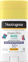 Neutrogena Sheer Zinc Kids Mineral Sunscreen Bastão com espectro de proteção SPF 50+