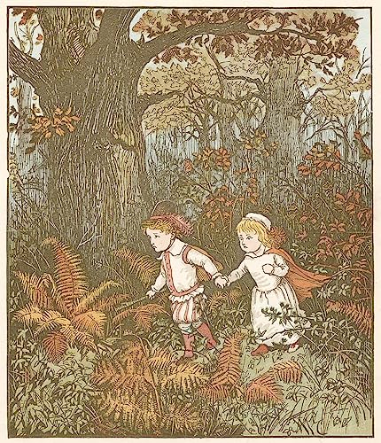 Tableau Children in the Wood pour habiller un grand mur vide de salon moderne