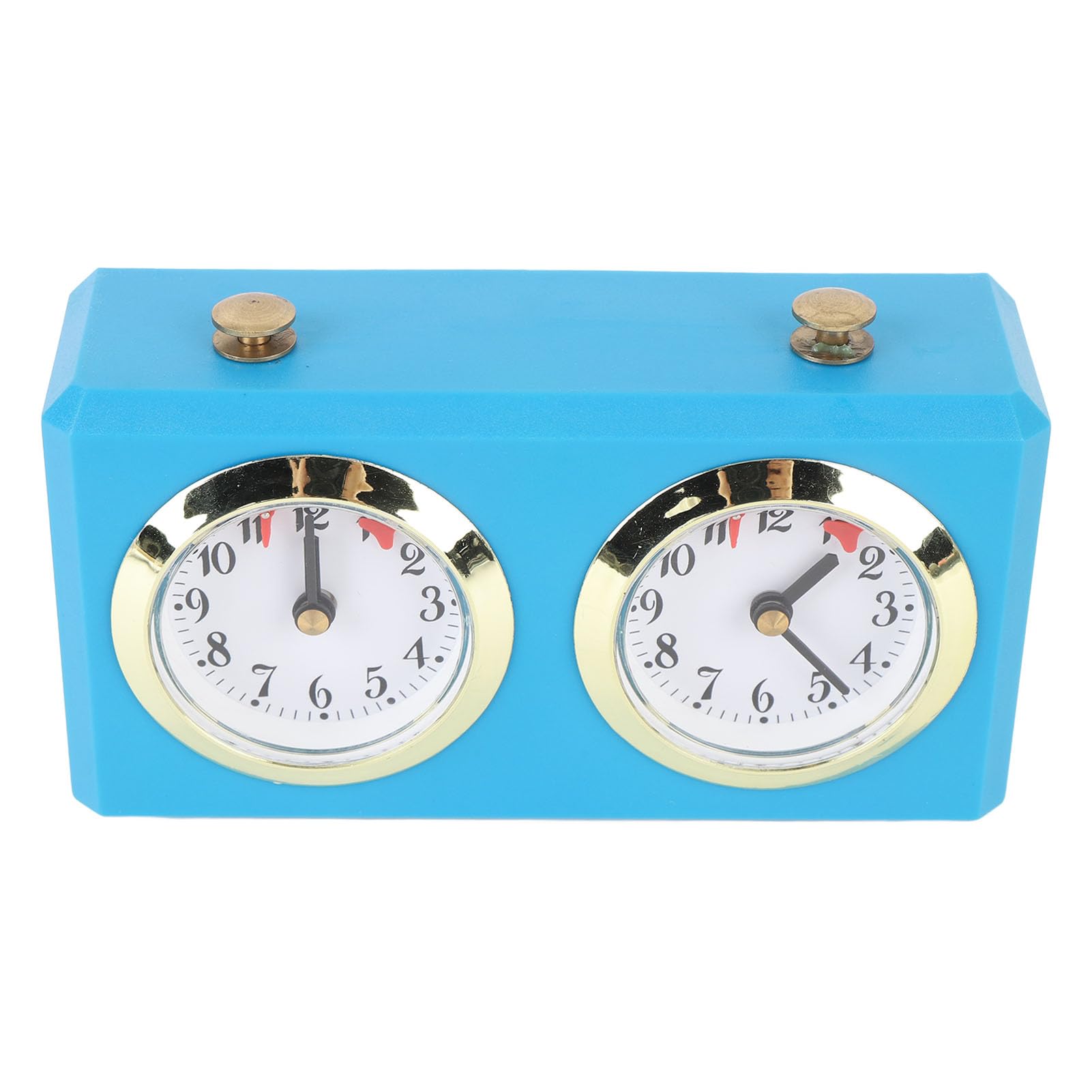 Orologio meccanico a forma di scacchi, vintage, analogico, con grandi quadranti, meccanismo a carica per competizioni Weiqi (azzurro)