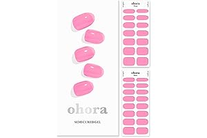 ohora Semi Cured Gel Nail Strips (N Tint High-teen): Perfect for a Touch of Pink