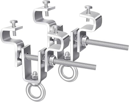 I Beam Clamp, Heavy-Duty Steel Punching Bag Hanger, Boxing and Martial Arts, Secure Mounting Bracket System for Industrial Beams, Combat Training and Punching Equipment Setup