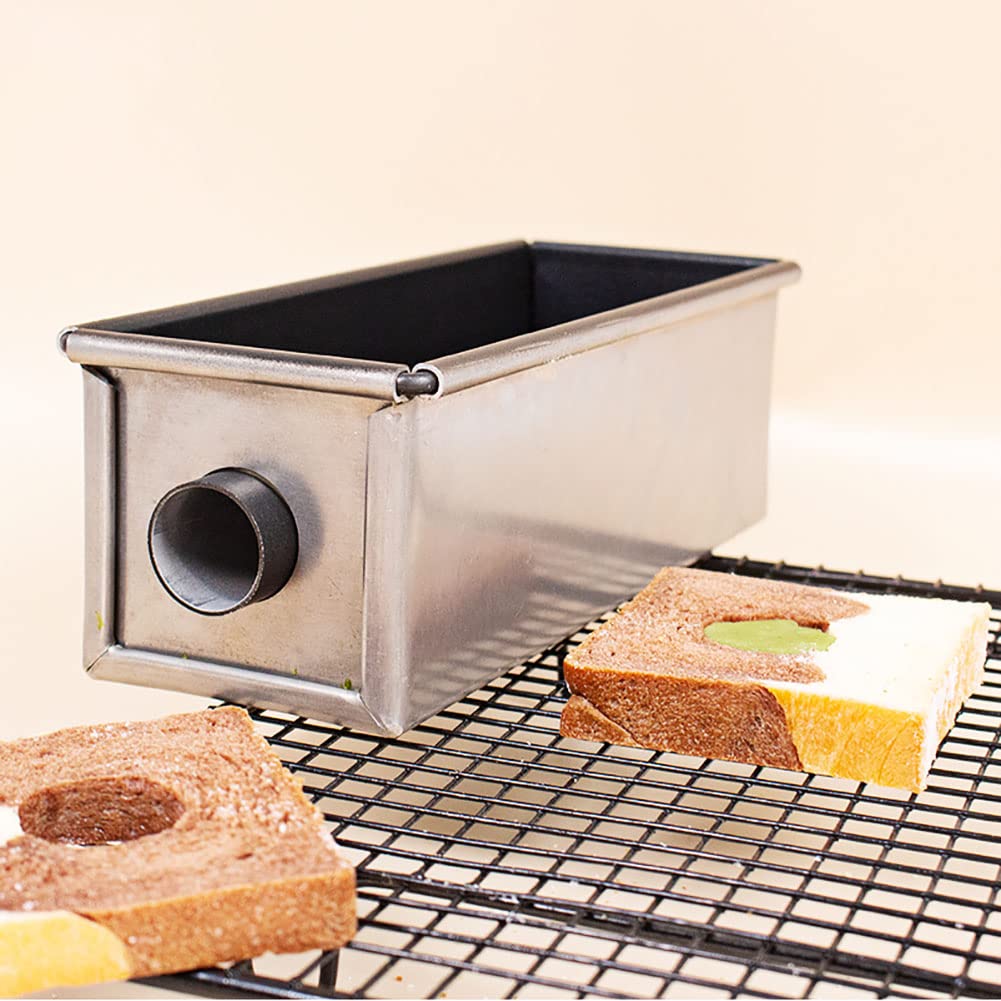 Pullman Kastenform mit Deckel, Antihaftbeschichtung, 280 g, Toastbox, Brotbackformen, hohler Tunnel für Marmeladenfüllung