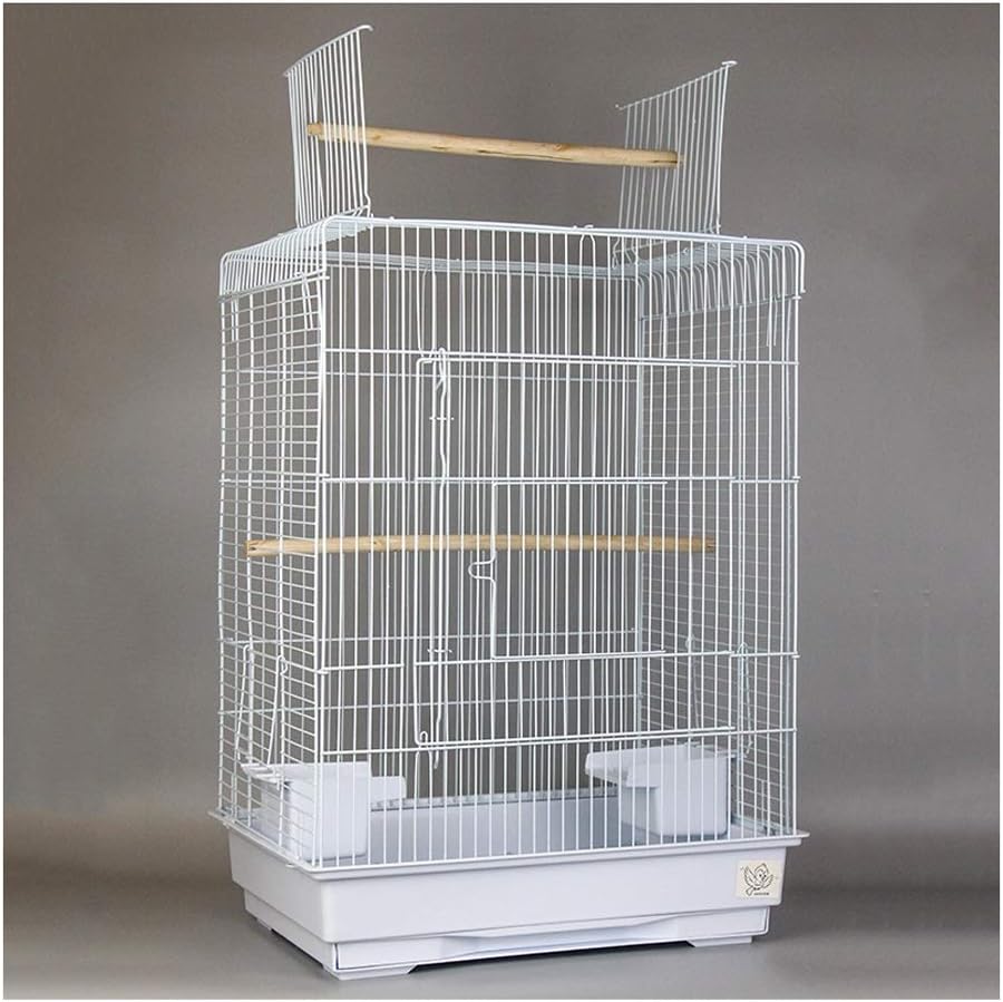 Bolsa de viaje Bird Metálica superior abierta grande de la jaula de pájaros pinzones Budgies Lovebirds cacatúas Canarias loros jaula de periquitos viaje jaula de pájaro Jaula de viaje para pájaros