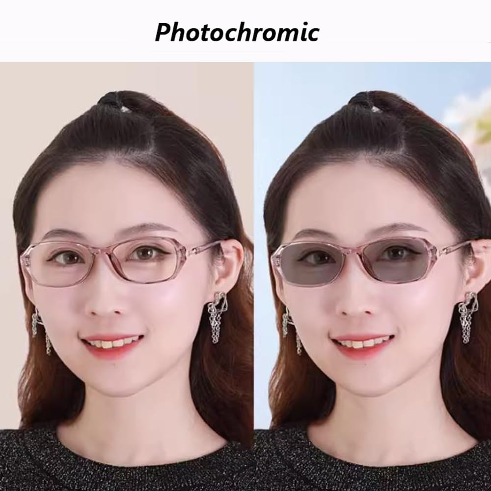 COKYIS Gafas De Sol Moda para Mujer, Gafas De Lectura Fotocrómicas TR90 Montura, Gafas De Presbicia HD, Gafas Ordenador 1.5 2.0 2.5 (Size : 2.75)