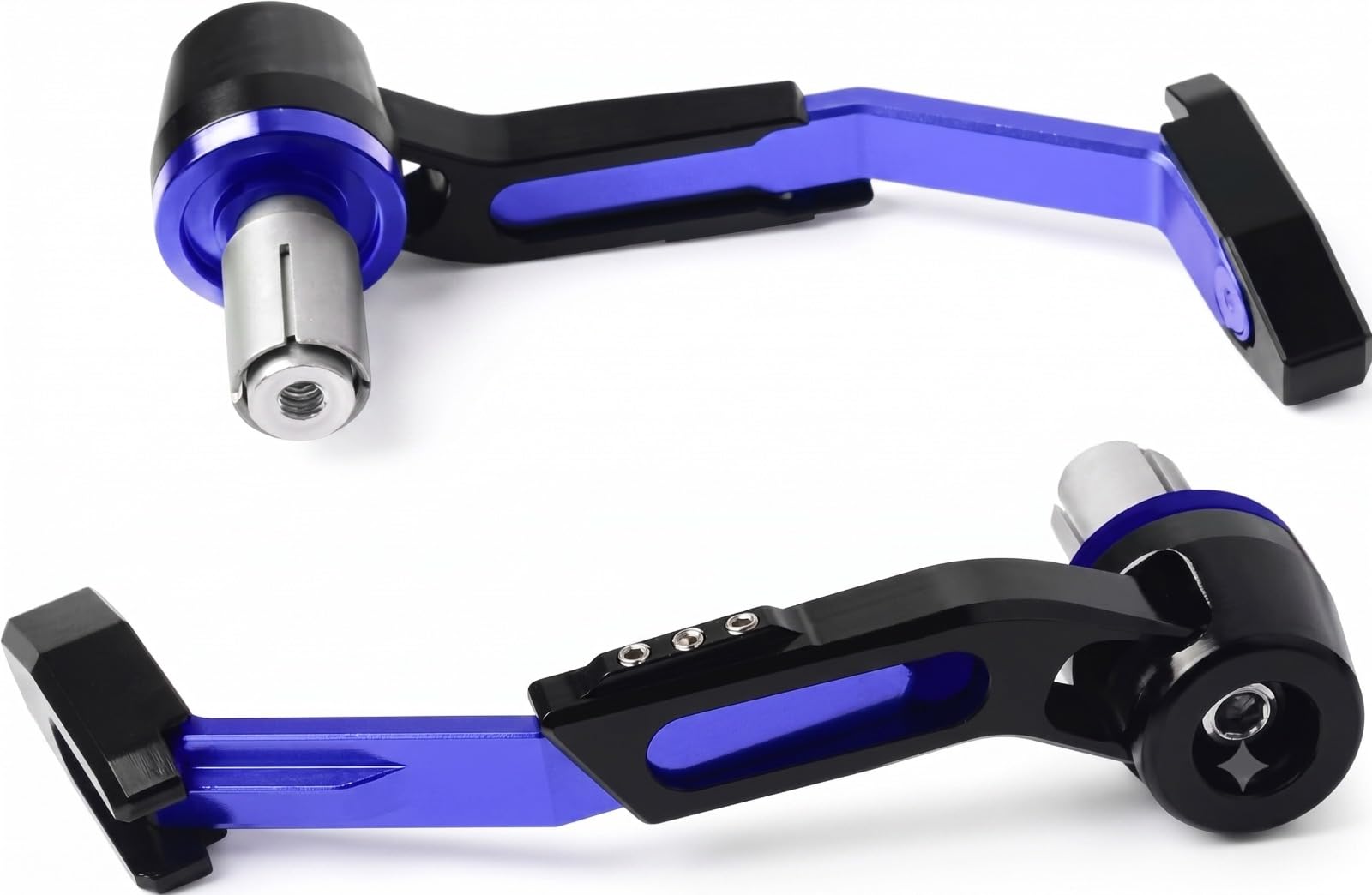Motorcycle Brake Clutch Lever Guard Protector, Blue and Black | CNC Aluminium Alloy, Bar End Mount, Pair of 2, Handlebar Fit, Crash Protection-image-18
