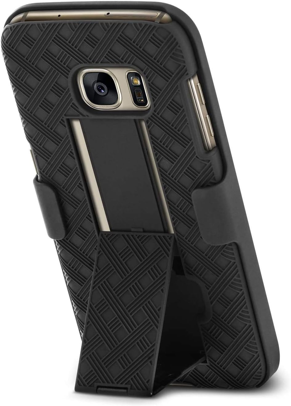 Galaxy S7 Case, Aduro Shell & Holster Combo Case Super Slim Shell Case w/Built-in Kickstand + Swivel Belt Clip Holster for Samsung Galaxy S7