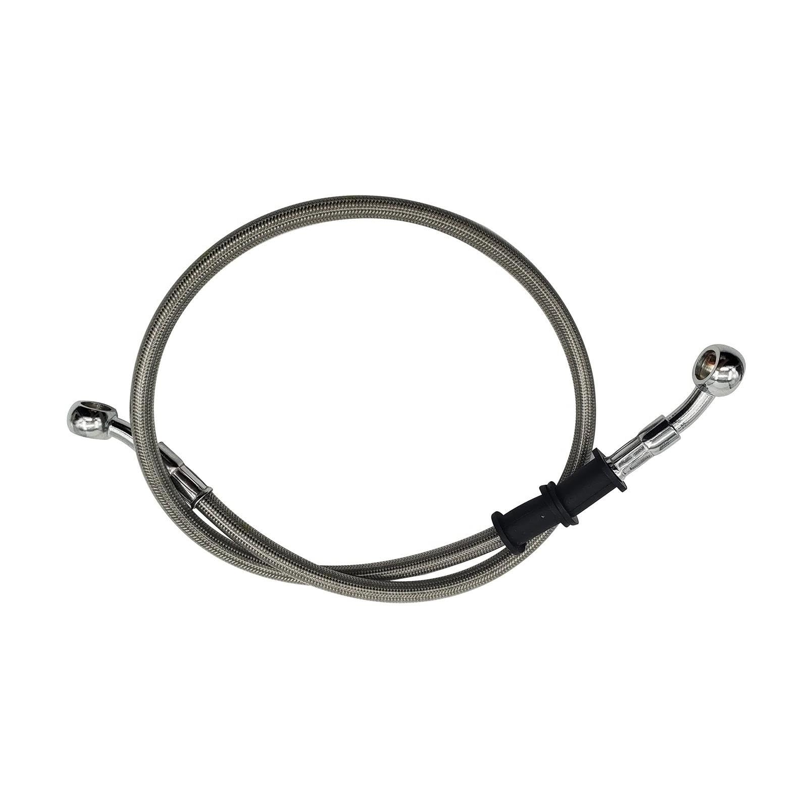 Ksxzw Silver Motorbike Part Motorcycle Braided Line Steel Brake Hose Length 70Cm Cable Pipe 10Mm 28 Degree