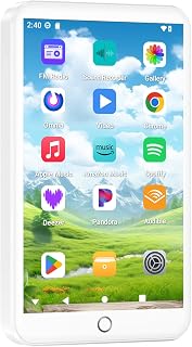 96GB MP3 Player with Bluetooth WiFi, Android 13 MP3 MP4 Players with 4" Touchscreen and Speaker, 3GB RAM & 32GB ROM, Spotify Music Player with Audible, FM Radio, Amazon Music, Play Store