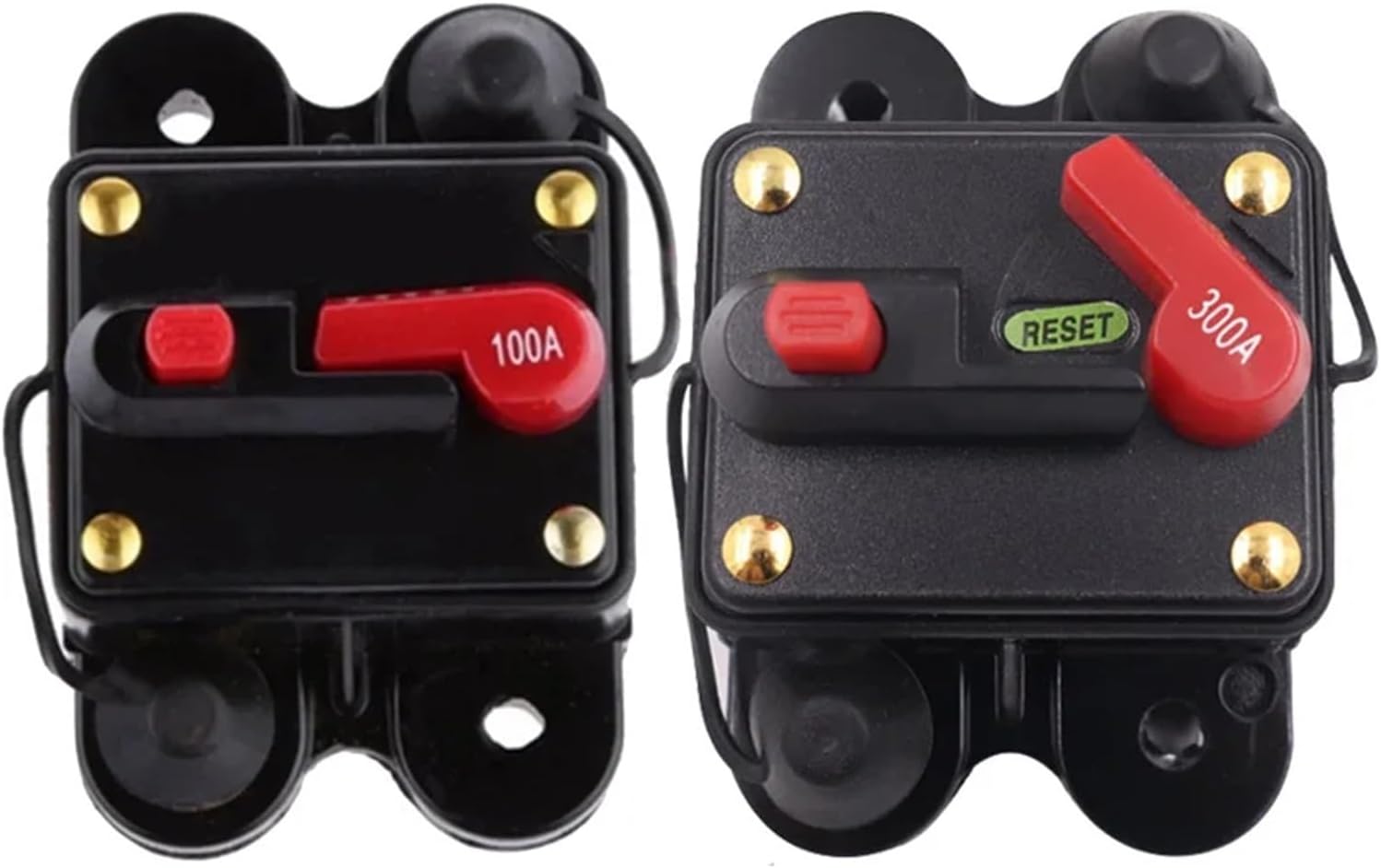 Waterproof 30A 40A 50A 60A 70A 80A 100A 125A 150A 200A 250A 300A Car Circuit Breaker Reset 12V 24V 48V RV Boat Auto Fuse Switch(125A)
