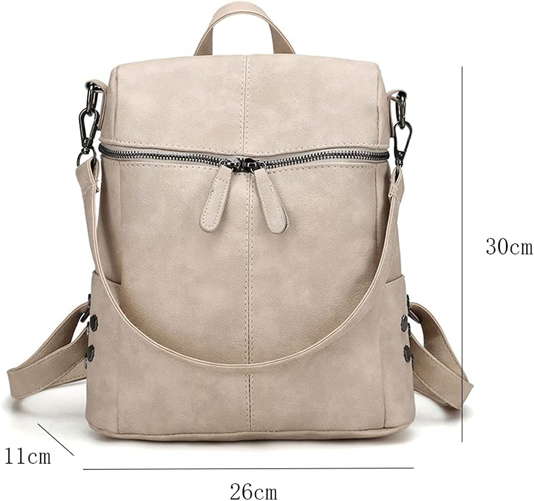 旅行バッグ レディース 女性 PU革バックパックシンプルなバックパック、スクールバッグ、大容量旅行ワンショルダーメッセンジャーバッグ