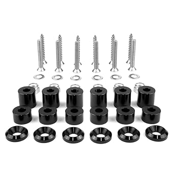 42-Piece Mounting Hardware Kit Compatible with Tech Plates & MOLLE Panels, Includes Stainless Steel Screws, Aluminum Spacers & Washers
