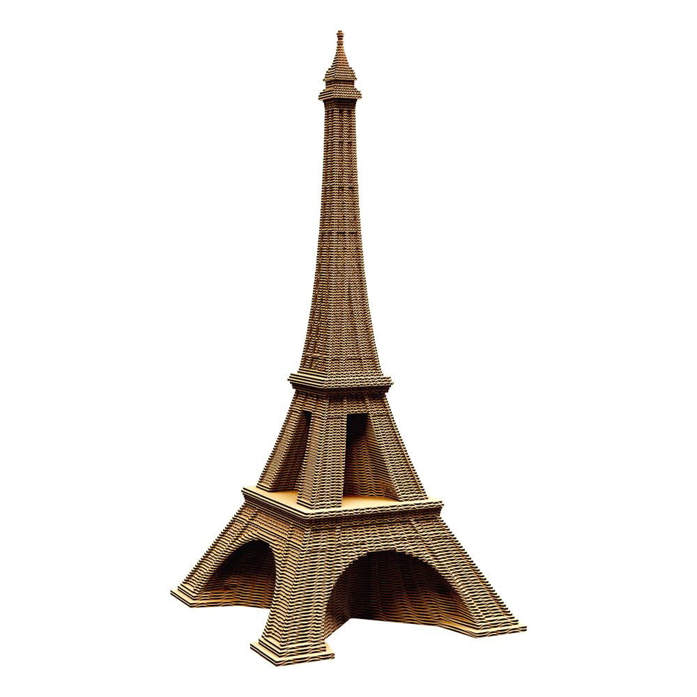 Tour Eiffel Puzzle 3D en Carton – Maquette à Monter | 224 Pièces, 36 × 16 × 16 cm – Kit Sculpture DIY à Peindre, Matériaux Recyclés, Ados & Adultes, Idée Cadeau Déco