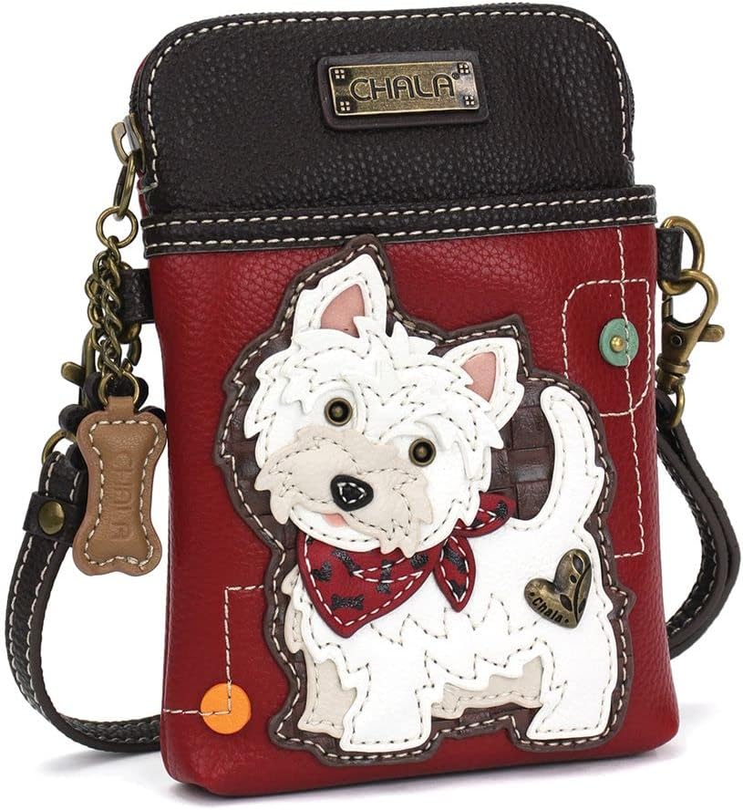 Chala Handbags Westie Cellphone Crossbody Handbag