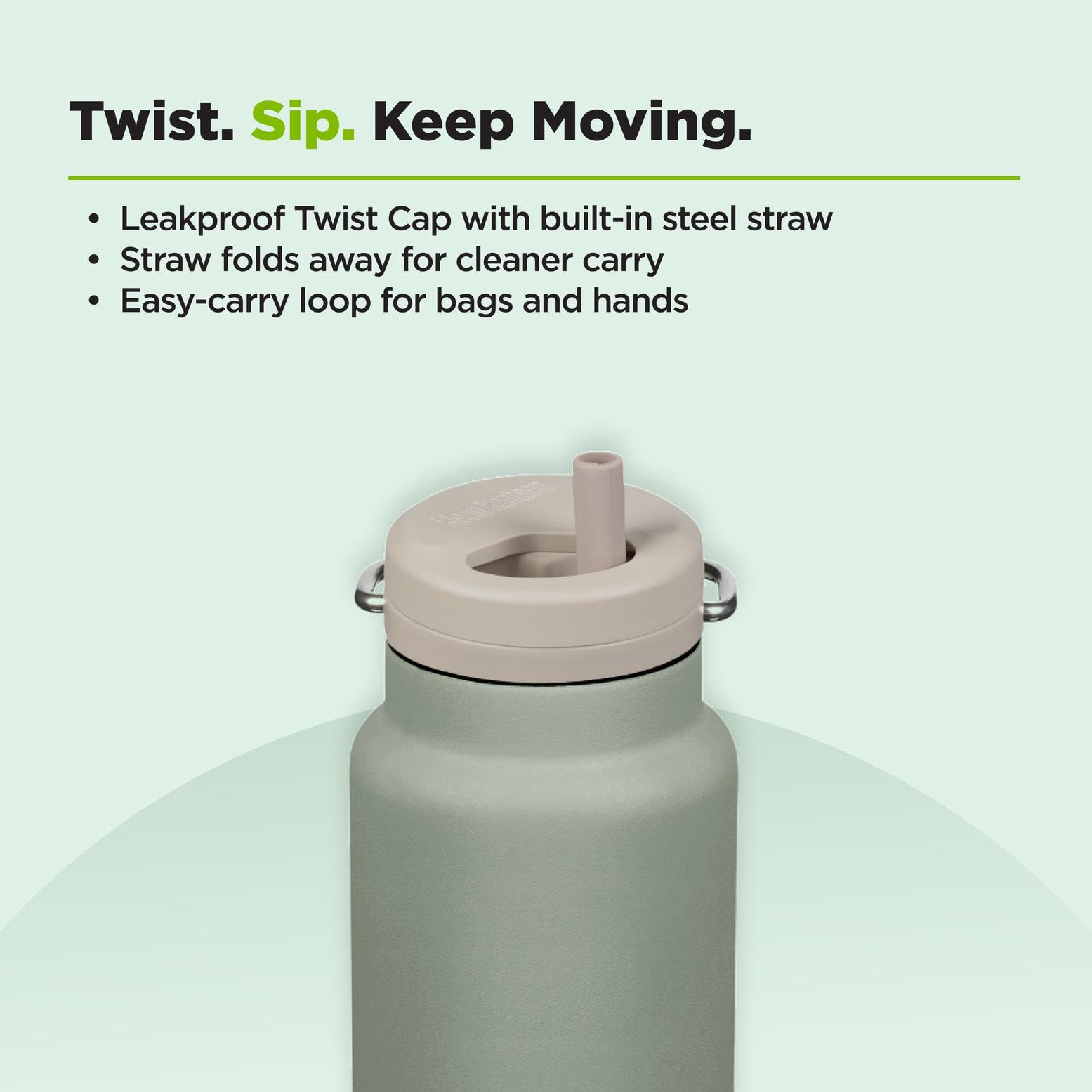 Klean Kanteen Garrafa de tampa giratória larga 946 ml, 1 EA