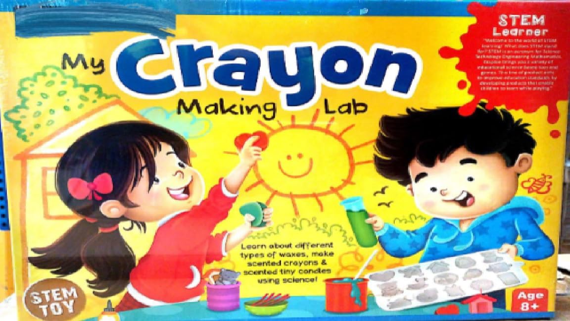 Estilo My Crayon Making Lab Science Kit for Boys and Girls Ages 6-8-12-14| Birthday Gifts Ideas for Kids| STEM Learning Toys| Science Experiment Kit |Birthday Gifts for Boys & Girls