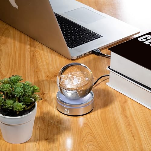 Miniatura 7 de IFOLAINA Modelo de bola de cristal del sistema solar 3D, regalo de astronomía espacial, planetas, universo multicolor, globo de la ciencia,