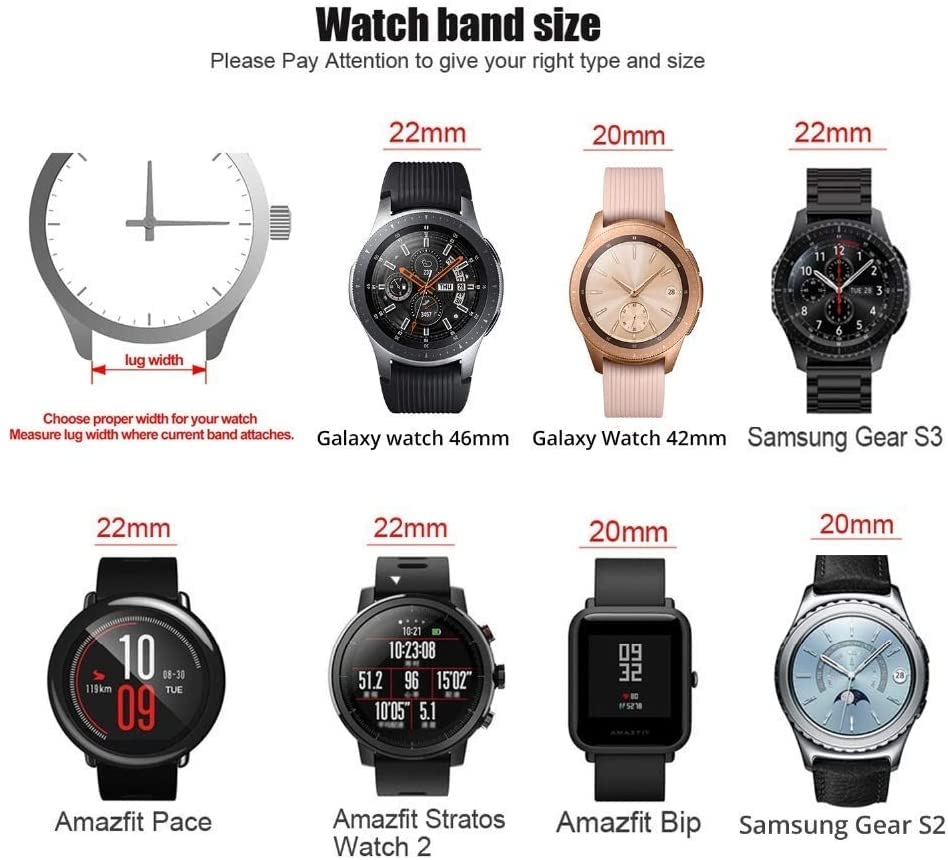 Bracelet de montre en cuir 20mm 22mm Bracelet de montre en cuir pour Galaxy Watch 42 46mm Gear S3 Sport WatchBand Quick Release 18 24mm