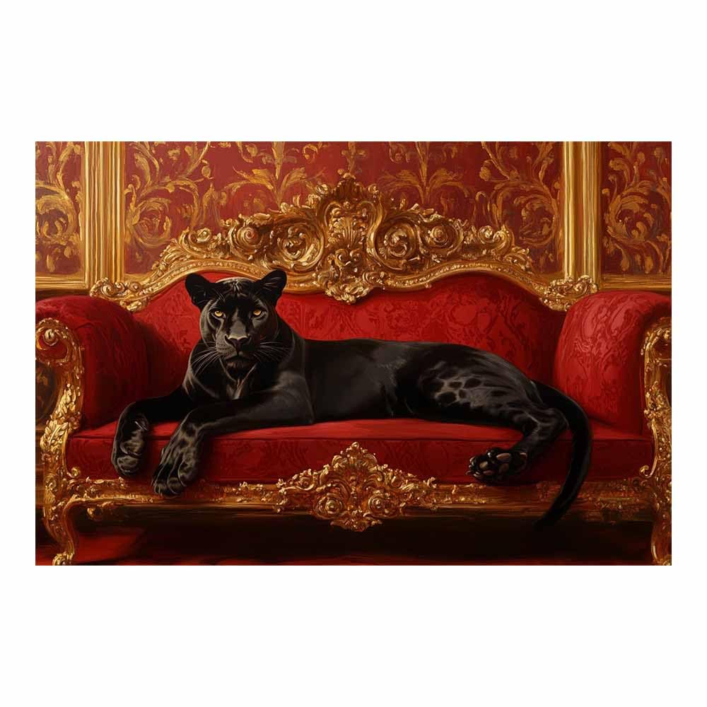 JOSUE Animal Canvas Wall Art For Living Room Leopard Work House Decoration for Living Room Home Decor Pictures Walls Art(Red 73)-70x100cm Unframed