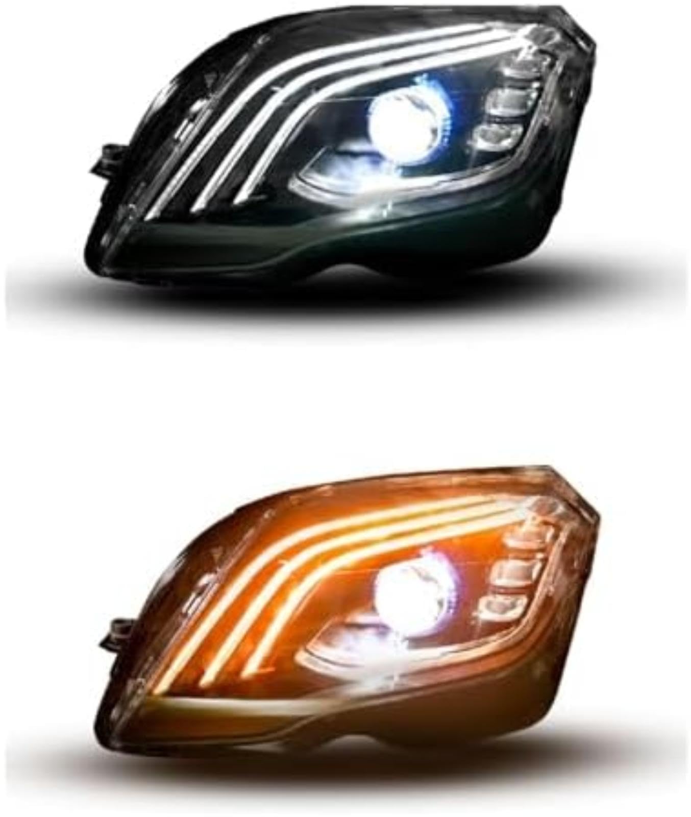Dla reflektorów dla mercedes-benz Glk300 2008-2015 X204 Glk260, dla Glk reflektor samochodowy reflektor Drl sygnał Auto lampy przednie reflektor włącz światło Wskaźnik lusterka bocznego