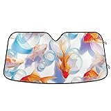 3D Colorful Pebbles Goldfish Windshield Sun Shade Cover Foldable heatshield as seen on tv Products Parasol para parabrisas delantero