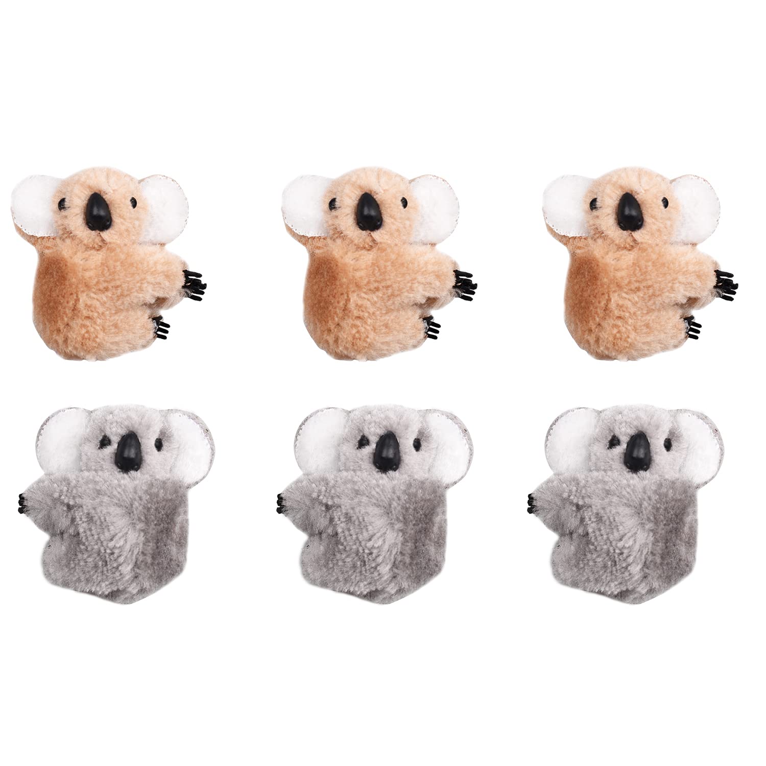 MFUOE 6 Pcs Koala Hair Clips Finger Koala Stuffed Animal Clips Creative Ornaments Hair Barrettes Plush Hair Accessories for Women Girls