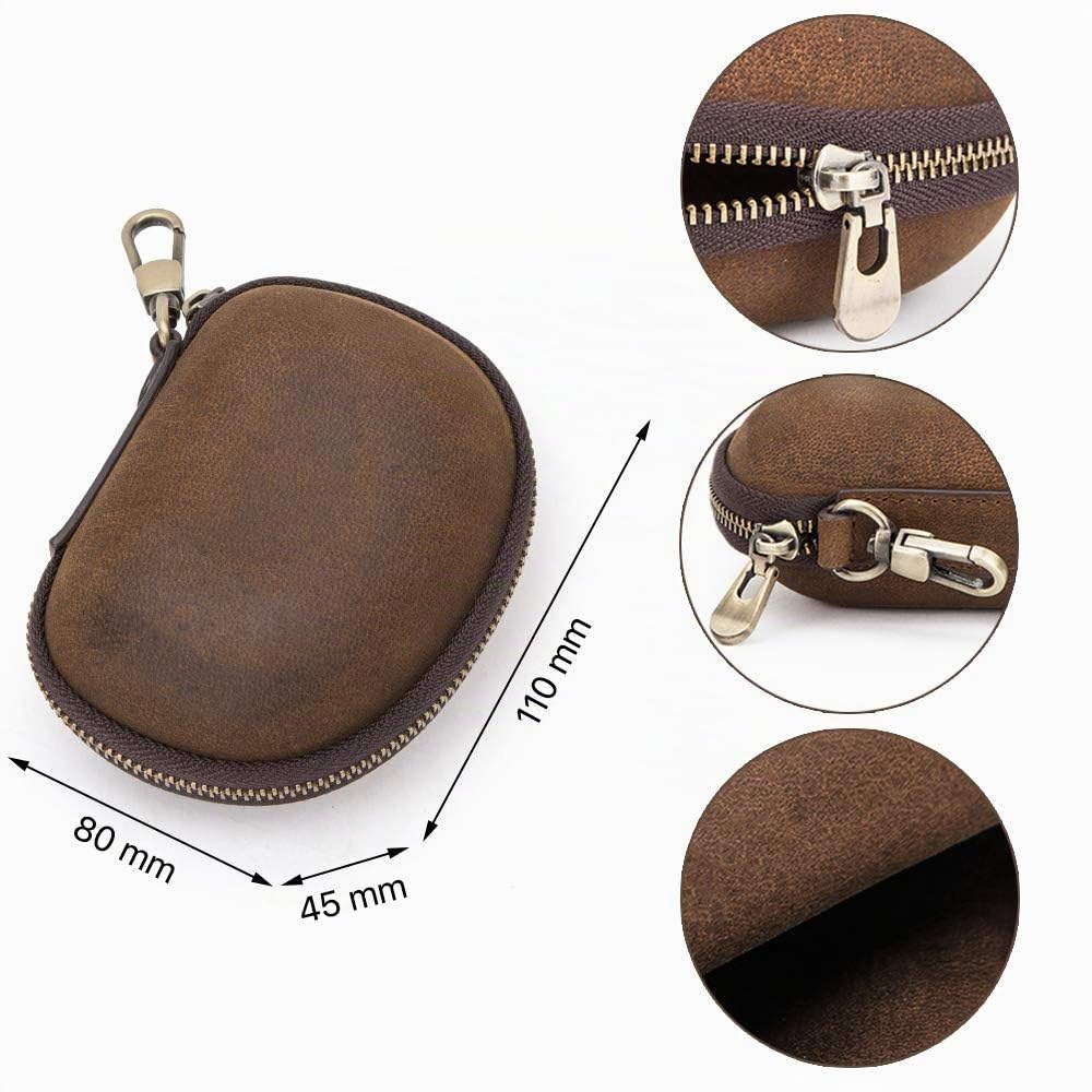 CONTACT'S FAMILY Funda plegable para gafas, funda plegable de cuero para gafas de sol, funda de almacenamiento portátil, mini bolsas de viaje de almacenamiento multifuncional para hombre y mujer