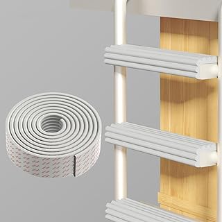 YipuVR 6.6 Inch Bunk Bed Ladder Pads,Self-Adhesive Bunk Bed Ladder Cover,Non-Slip Foam Padding Traction Treads for Stair Step,Soft Edge Protector for Bunk Ladder,Camper Ladder,Rv Ladder (Gray)