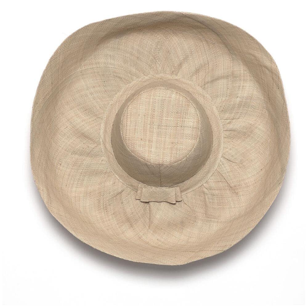 Pamela Invitada Boda Mujer Sombrero Ibiza Grande en Rafia de Madagascar Pamela Ala Larga 18 cm Moldeable Sombrero Playa Mujer Paja Madrina Boda, Pamelas para Bodas y Tocados, 10 Colores Disponibles