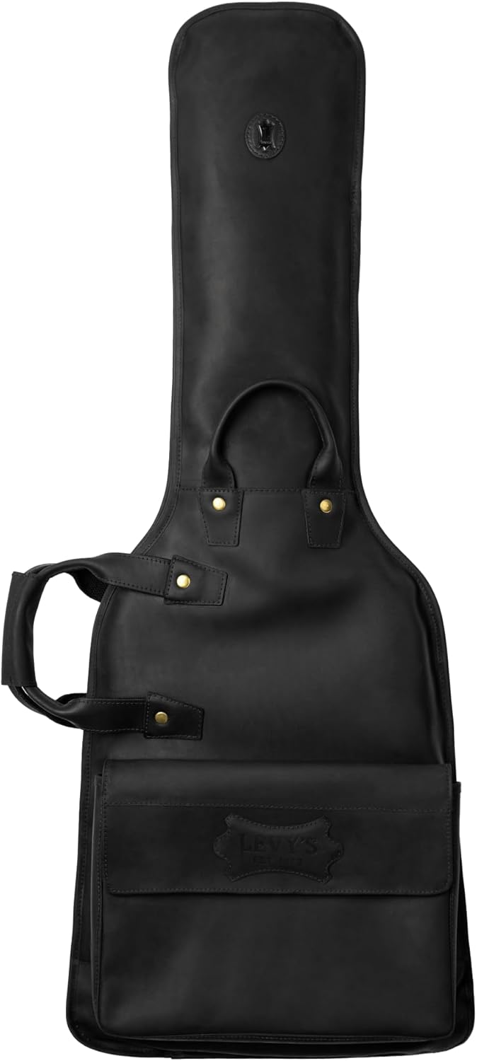 Levy's Solera Series Premium Genuine Crazy Horse Leather Gig Bag for Electric Guitars