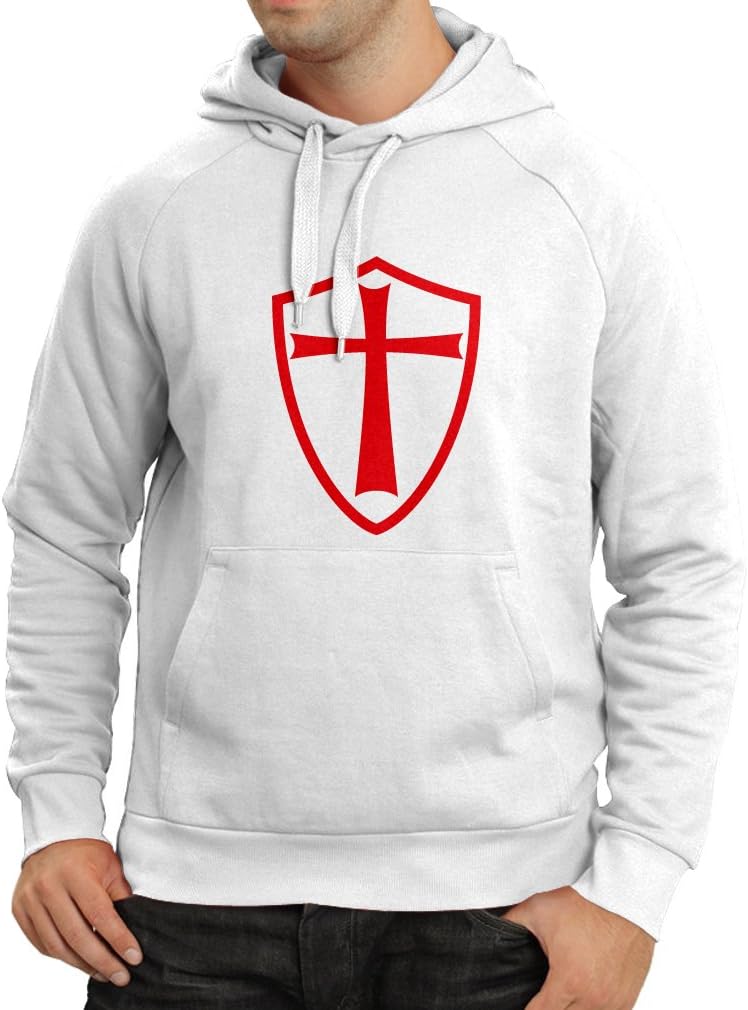lepni.me Hoodie Sweatshirt Knights Templar Soldiers of Christ Crusader Cross Shield