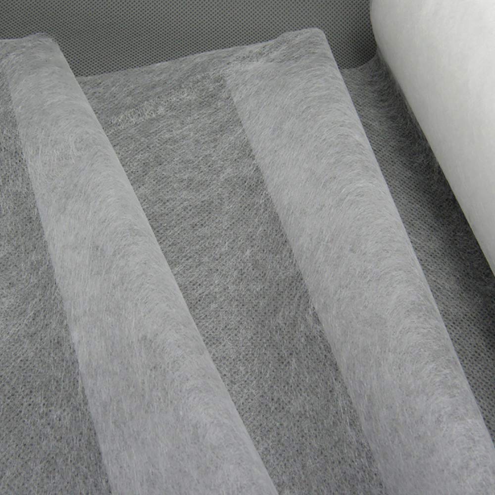 Vliesstoff-Bügelvlies, Doppelt klebender, abwaschbarer Vlies-Einlagestoff, 110 cm Breite x 2 Yards, Weiß