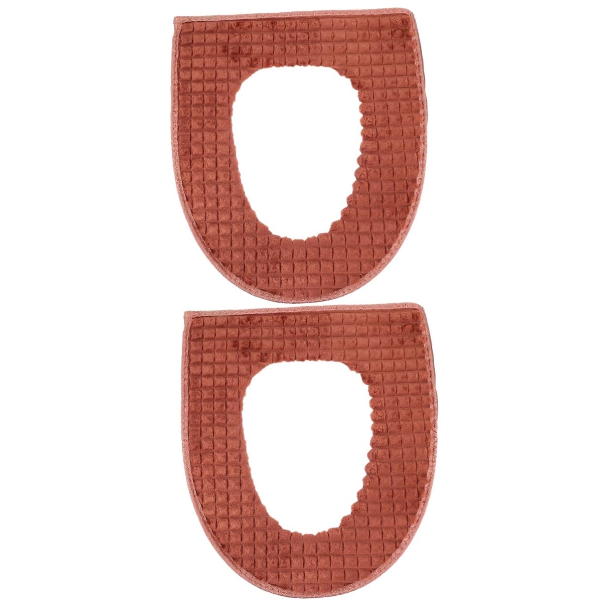 Ciieeo 2 Pcs Toilet Seat Lid Cover with Cushion Pad Washable Round Seat Cover for Bathroom