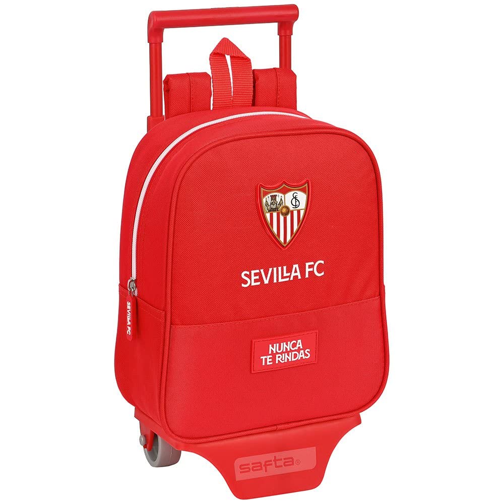 SAFTA Unisex Kid's Cart Backpack Nursery with Trolley de Sevilla FC, 220x100x270 mm, red, Estándar