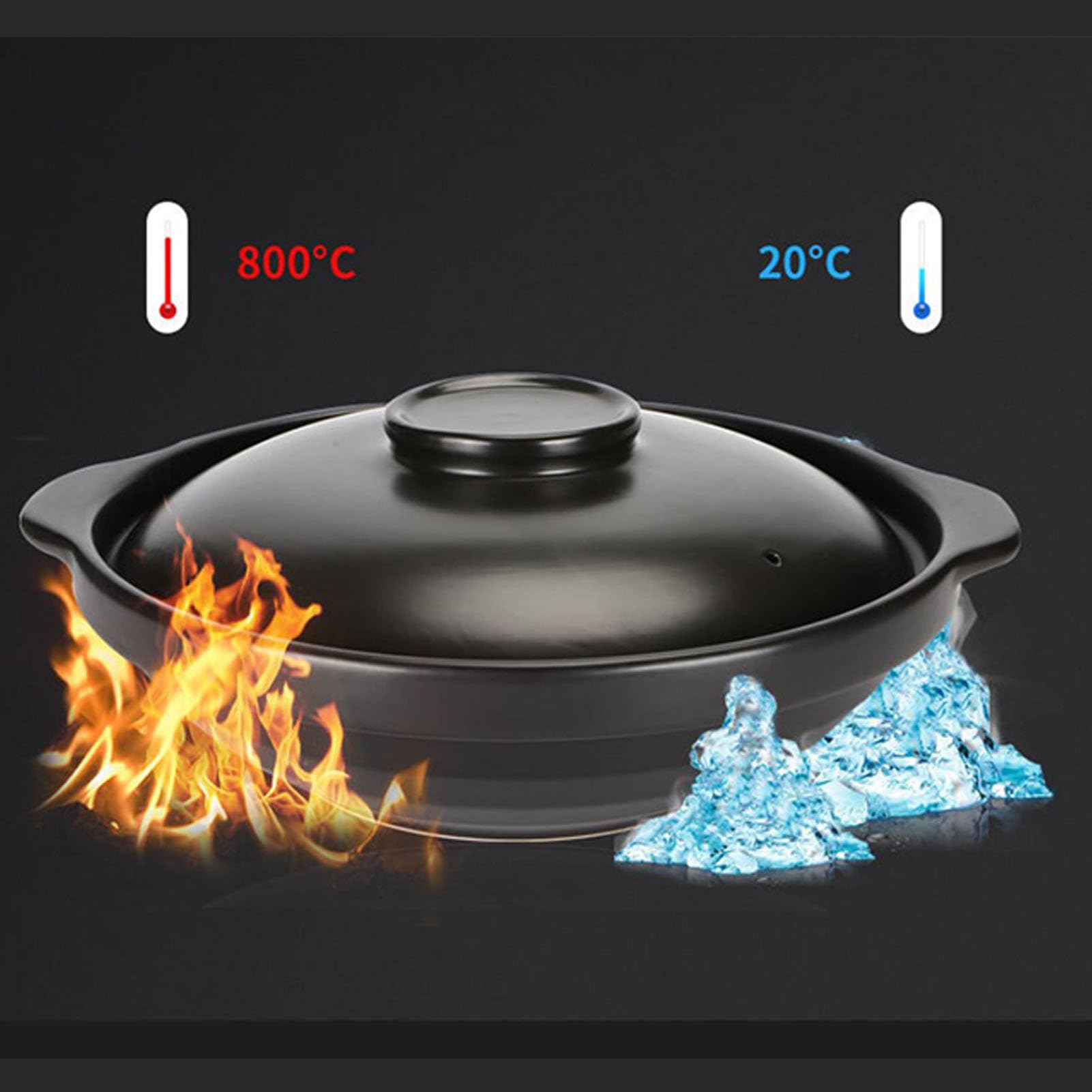 Koreanischer Steintopf, brutzelnder Hot Pot mit Deckel, Lithium-Porzellan-Schüssel, Suppen-Dolsot-Schüssel für Reis-Eintopf-Auflauf-Nudeln