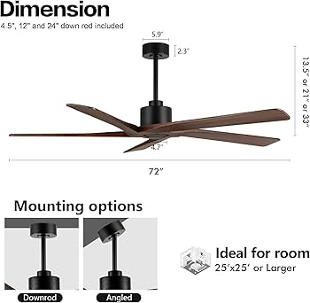 ♡FBHL♡ Harbor Breeze Lilly Ray 52-in Antique White Indoor Downrod