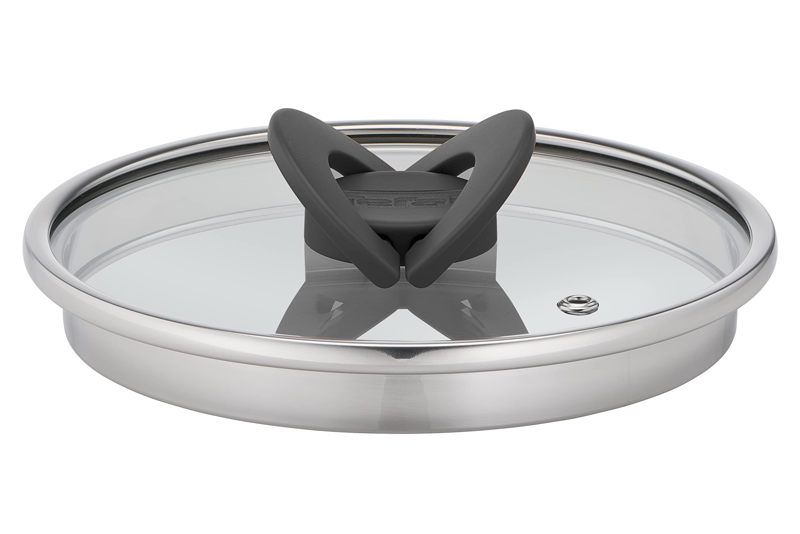 Tefal G7376S Opti'Space Topfset 6-teilig | Stielkasserolle 16 cm (inkl. Deckel) | Kochtöpfe 20/24 cm (inkl. Deckel) | Edelstahl | Thermo-Fusion-Boden | für alle Herdarten | Induktion | Grau