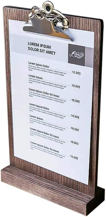 Wooden Table Wedding Sign Stand-Menu Board Clipboard, Sign Stand, Menu Holder, Standing Clipboard, Table Tents, Table Top Sign Holder, Wood Clipboard, Store Signs & Displays, Store Display, Wood Sign
