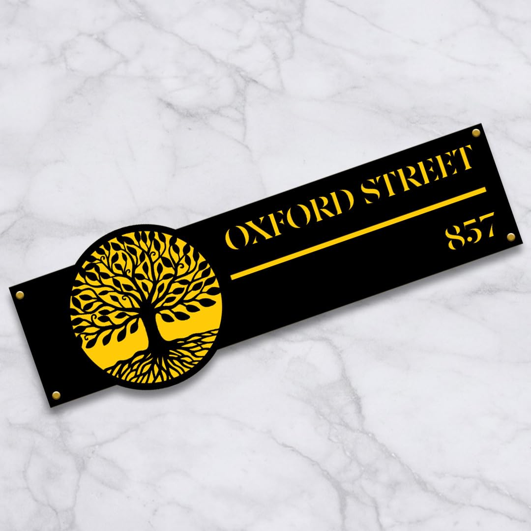 Wooden Name Plate For Home Entrance | Customised Family Name & House No — Amazon image 13