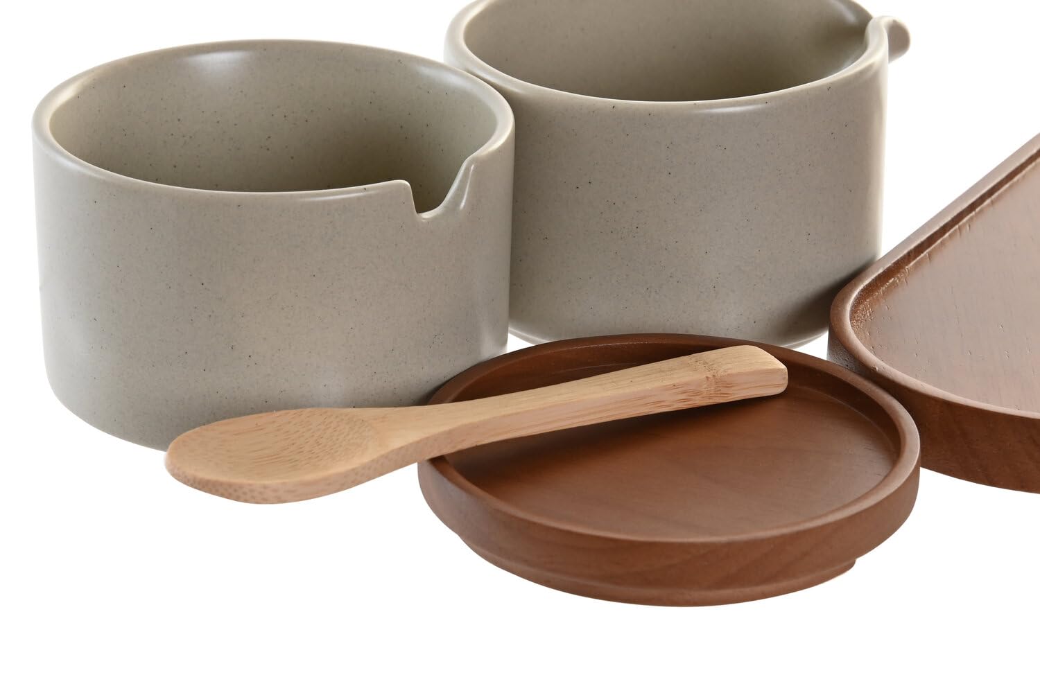AZUCARERO SET 2 RUBBERWOOD 19,5X18,5X7 LECHERA