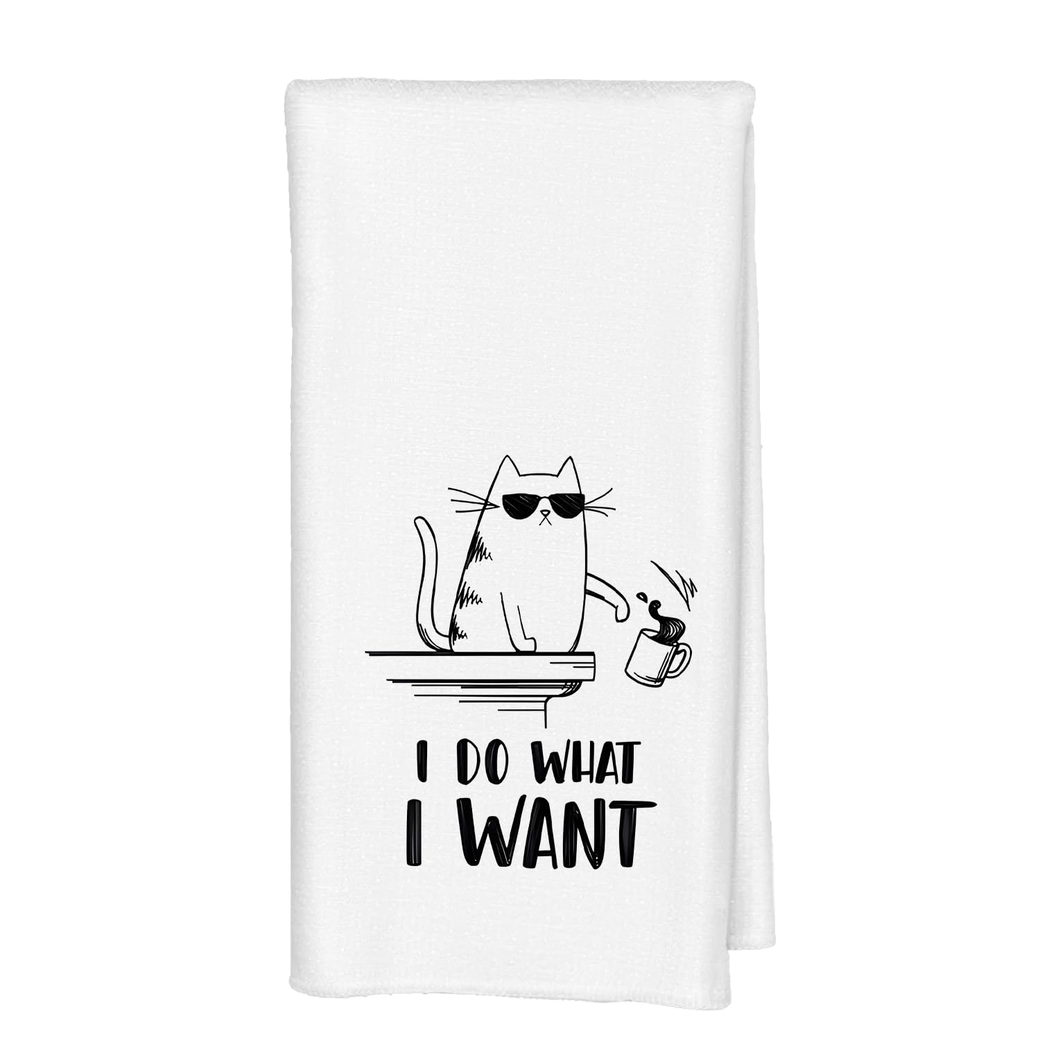 I Do What I Want - Toallas de cocina divertidas para gatos, toallas de mano para gatos, paños de cocina, toallas de gato para amantes de los gatos, regalos de gatos para mujeres, regalos divertidos