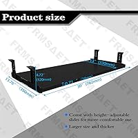 Vista 4 de FRMSAET Accesorios para Muebles Productos de Oficina Conjuntos de Hardware 20/24/30 pulgadas Bandeja para Teclado Soporte de Madera para Debajo